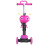 Adjustable Kids Toddler Scooter, with Removable Seat, Back Handle, Pink 8