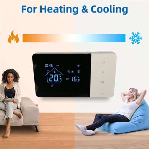 Thermostat for Gas Boiler Wireless Temperature Controller with Alexa &  Home for Heating/Cooling Systems 2