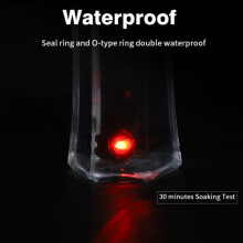 Waterproof Bike Bicycle Rear Tail LED Helmet Cycling FlashLight Safety Warning Lamp Cycling Safety Warning Light,Black