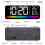 LED Alarm Clock Spectrum Pickup Electronic Clock Temperature & Humidity & Snooze Function 12/24Hr Brightness 4