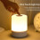 3 Color Stepless Dimming Light USB Night Light 4800mAh Rechargeable Touch Control Eye Caring Night Light 5