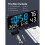 13.8in Large Digital WallClock with Remote Control,Dual Alarm with  LED Screen Dispaly,Night Light,Humidity,Date,Week 8