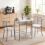 Homcom HOMCOM Breakfast Bar Table and Stools Set, Dining Room Set with Shelf 1