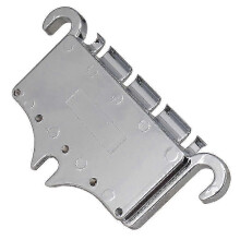 3 Point 4 String Bass Bridge Tailpiece Zinc Alloy Bridges,silver
