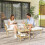 Outsunny Muebles de Jardín Beige 190 x 130 x 80 cm 9