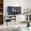 Homcom Mueble de TV Blanco 145 x 38 x 65 cm 2