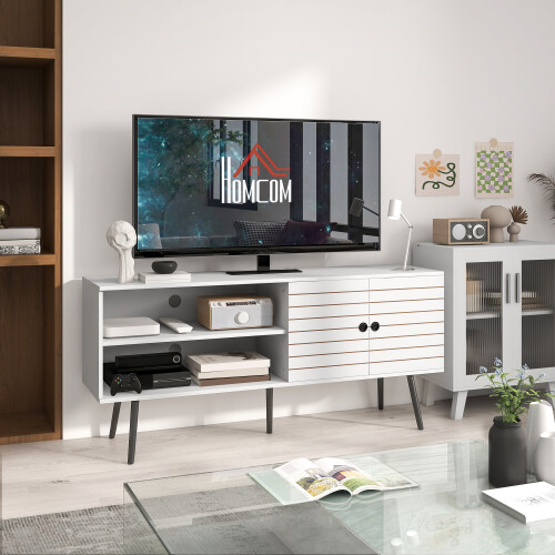 Homcom Mueble de TV Blanco 145 x 38 x 65 cm 1
