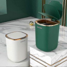 12l Garbage Bin Kitchen Bathroom Toilet Trash Can Automatic Induction Waterproof Rubbish Bin with Li