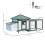 PawHut Gallinero de Madera Verde 196 x 76 x 97 cm 3