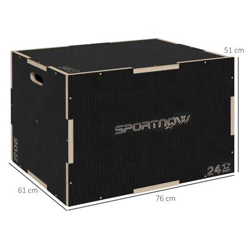 Cajón Pliométrico Negro 76 x 61 x 51 cm 2