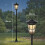 Outsunny Farolas Solares Negro 23.5 x 23.5 x 186 cm 6