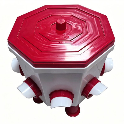 Gravity-Fed Chicken and Duck Feeder, Automatic Poultry Feeder Poultry Feed Barrels No-Tools Assembly