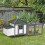 PawHut Gallinero de Madera Gris 196 x 76 x 97 cm 2