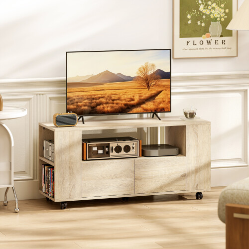 Homcom Mueble de TV Marrón 102 x 34.5 x 48.5 cm 1
