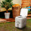 Outsunny Inodoro Portátil Gris 33 x 40 x 43 cm 5