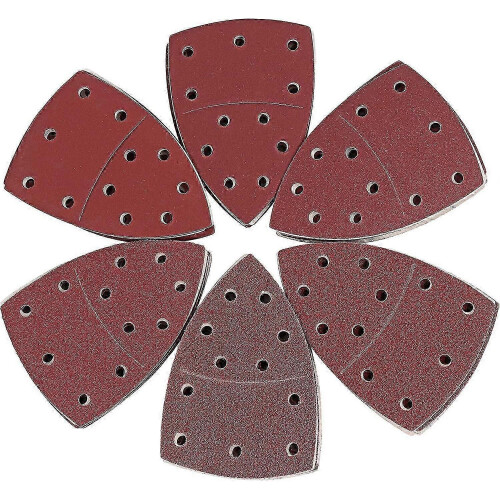 60 Triangle Sanding Sheets Triangular Sanding Paper Mouse Delta, 105 x 152 mm, Grit P40/60/80/120/180/240