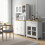 Homcom Alacena de Cocina Blanco 100 x 40 x 180 cm 2