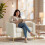 Homcom Butaca de Salón Beige 81 x 77 x 81 cm 3