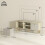 Homcom Mueble de TV Bicolor 110 x 29 x 46.5 cm 6