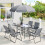 Outsunny Conjunto de Jardín Gris 119 x 68 x 70 cm 5