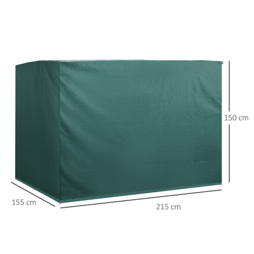 Outsunny Funda Protectora para Columpio Verde 215 x 155 x 150 cm 2