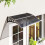 Outsunny Marquesina Exterior Negro 100 x 75 x 23 cm 5