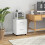 Homcom Cajonera de Escritorio Blanco 39.5 x 39 x 58.5 cm 6