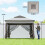 Outsunny Carpa Plegable Gris 325 x 325 x 270 cm 6