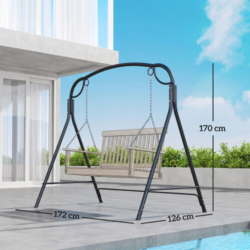Outsunny Estructura de Columpio Marrón 172 x 126 x 170 cm 2