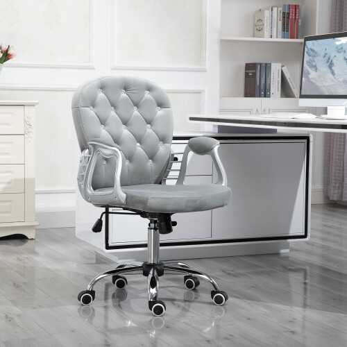 Vinsetto Silla de Escritorio Gris 59.5 x 60.5 x 105 cm 1