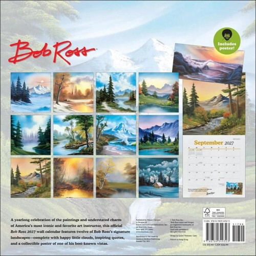 Bob Ross Calendar 2027 2