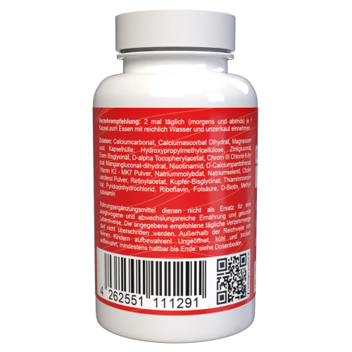 DiaFlex Forte - 120 κάψουλες - 2 τεμ. - Σύμπλ. διατροφής, 22 βιτ. & μέταλλα 1
