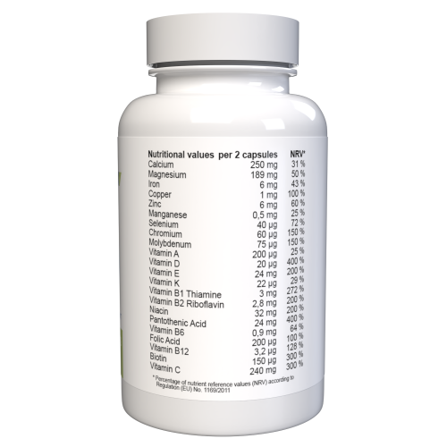 Derminax Forte - 120 κάψουλες - Σύμπλ. διατροφής, 22 βιτ. & μέταλλα 2
