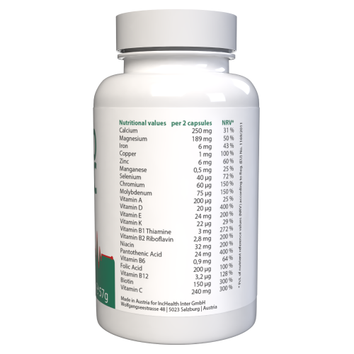 Gluco Tonic - 60 κάψουλες - Σύμπλ. διατροφής με 22 βιταμίνες & μέταλλα 2