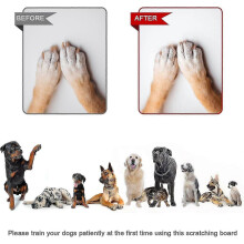 Dog Nail Scratch Board, Dog Paw Nail Scratch Pad with Treat Box, Puppy Nail Grinding Pad Dog Nail File Sandpaper Board for Sensitive Dogs Anxiety Free