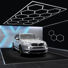 5-14 Hexagon Hex LED Lighting Car Detail Home Garage Workshop Retail Honeycomb--