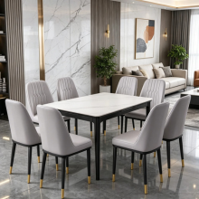 Set of 2 grey Dining Chairs Set Padded Seat Metal Legs Kitchen Home Furniture