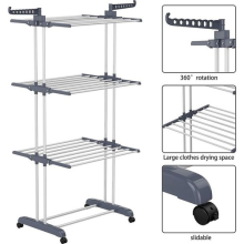 3 Tier Clothes Airer Rack Foldable Outdoor/Indoor Dryer Laundry Dry Rail Hanger