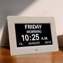 Digital Alarm Clock Calendar Datetime for Memory Loss Dementia Elderly Reminder