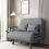 New Double Folding 5 Position Convertible Sleeper Armchair Chair Sofa Bed Grey 1