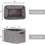 3Pcs Fabric Cube Storage Boxes Set Foldable 28cm x 28cm x 28cm Organiser Handle 1