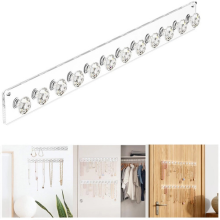 2Pcs Necklace Hangers Acrylic Necklaces Holder Jewelry Organizer Wall Mounted UK