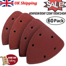 60PCS Mixed Mouse Sanding Sheets For Black and Decker Palm Sander Pads Sandpaper