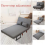 Fabric Sofa Bed Sleeper Couch Sofabed Settee Recliner Beds Folding & Adjustable 2
