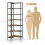 Homcom HOMCOM L-Shaped Bookshelf, 6-Tier Bookcase with Metal Frame, Rustic Brown 3