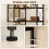 Homcom HOMCOM L-Shaped Bookshelf, 6-Tier Bookcase with Metal Frame, Rustic Brown 6