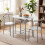 Homcom HOMCOM Breakfast Bar Table and Stools Set, Dining Room Set with Shelf 8