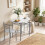 Homcom HOMCOM Breakfast Bar Table and Stools Set, Dining Room Set with Shelf 9