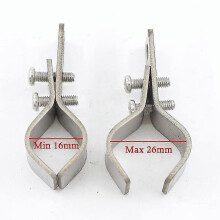 (2Pcs, Pipe Clamp) 2~20Pcs/Lot SS304 Stainless Steel Pipe Clamp Wave Sunshade Nets Accessories Adjustable Fixed Pipe Clamps Sun Shade Net Parts