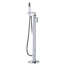 Contemporary Bathroom Bath Shower Mixer – Square Lever, 163.5 x 109mm, Black